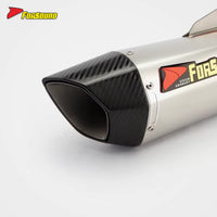 RS Original MT07 Stainless Steel Carbon Fiber Modified Motorcycle Exhaust Pipe New Condition for R 3 450SR NK 51Mm