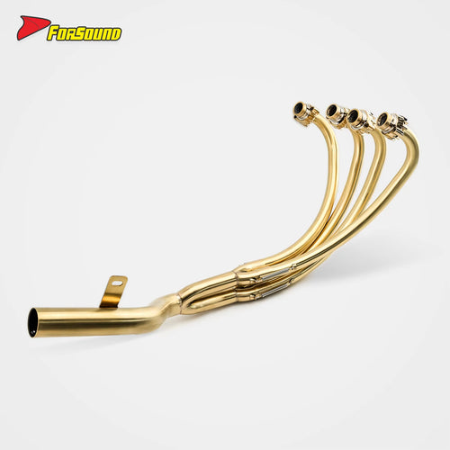 Vintage Style Brass Fully Handcrafted Six-Stage Modified Motorcycle Full System Exhaust Pipe for HONDA CBX400F 1981-1984 CB400F