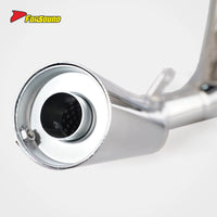 New FORSOUND KAWASAKI Z900RS Fit 17-25 Handcrafted Bent Cast Iron Full Plated One-Piece Short Pipe Retro Exhaust Silver Power