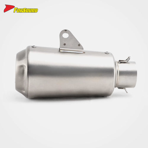 Stainless Steel Carbon Fiber 51Mm LV-10 End Can Silver Exhaust Pipe Universal for Motorcycle Pipe