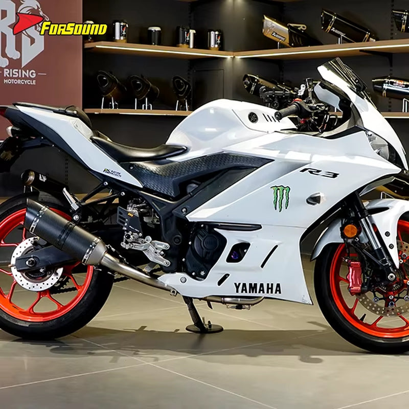 Stainless Steel Carbon Fiber 51Mm Motorcycle Exhaust System for Yamaha R3 Full Exhaust ODM&OEM