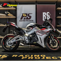 For ZONTES 703RR 2023-2025 Underground Exit Straight-Through Exhaust Backpressure Optimization Sportbike Racing AR Style OEM&ODM