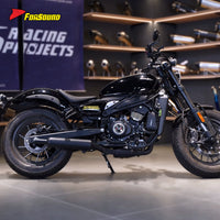 For Clc450 Black Stainless Steel Torpedo-Style Muffler Section Retro Cruiser Exhaust Deep Mellow Note Fit 2023-2026 Model