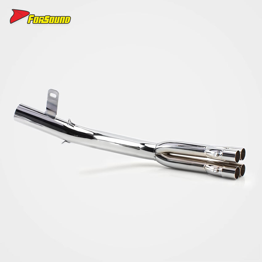 Retro and Heat Resistant Six-Section Electroplated Motorcycle Exhaust Pipe Full System Exhaust Pipe for CBX400F 1981-1984