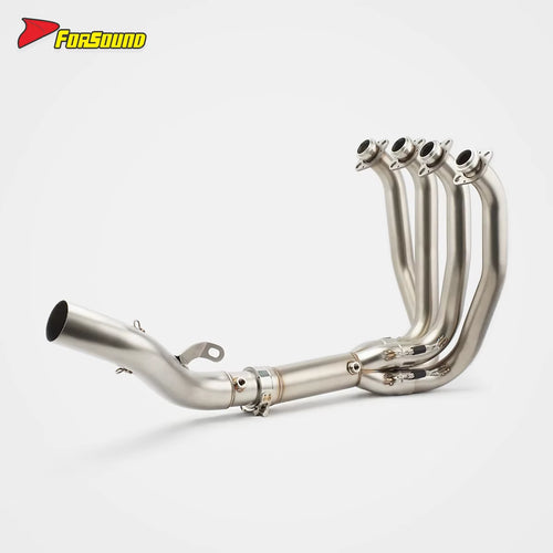 For KAWASAKI ZX-6R Fit 2003 - 2024 Titanium Alloy Front and Middle Section Exhaust Pipe Compatible Aftermarket Rear Exhaust OEM
