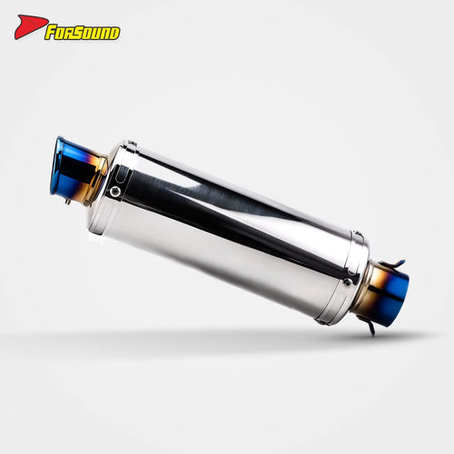 Stainless Steel Carbon Fiber 51Mm over Retro End Can Exhaust Pipe for Universal Motorcycle Pipe