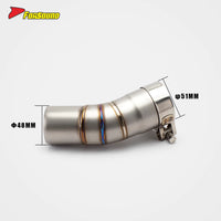Titanium Alloy 51Mm Front and Middle Section Exhaust Pipe for V-STROM800DE ODM&OEM