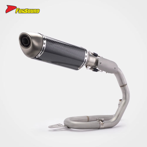 For Monkey 125 Exhaust Stainless Steel Black/Silver Small Square Full Exhaust System Low Backpressure Optimization Urban