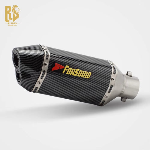 RS Locomotive 51Mm Universal Exhaust Pipe Short Hexagonal Double Hole Tail Section for GSX250 Z900 NK450 R3-New Condition