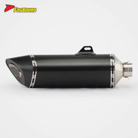 Forsound/Sound Black Carbon Fiber 60Mm R11-7 Long End Can Exhaust Pipe Universal Motorcycle New Condition
