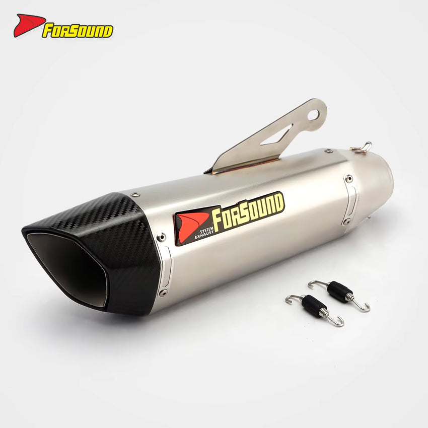 RS Original MT07 Stainless Steel Carbon Fiber Modified Motorcycle Exhaust Pipe New Condition for R 3 450SR NK 51Mm