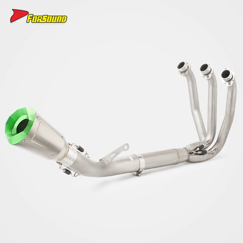 Motorcycle for 675Nk Stainless Steel Exhaust AR Green Tip Elliptical Conical Full System Urban Riding 2023-2026 Model