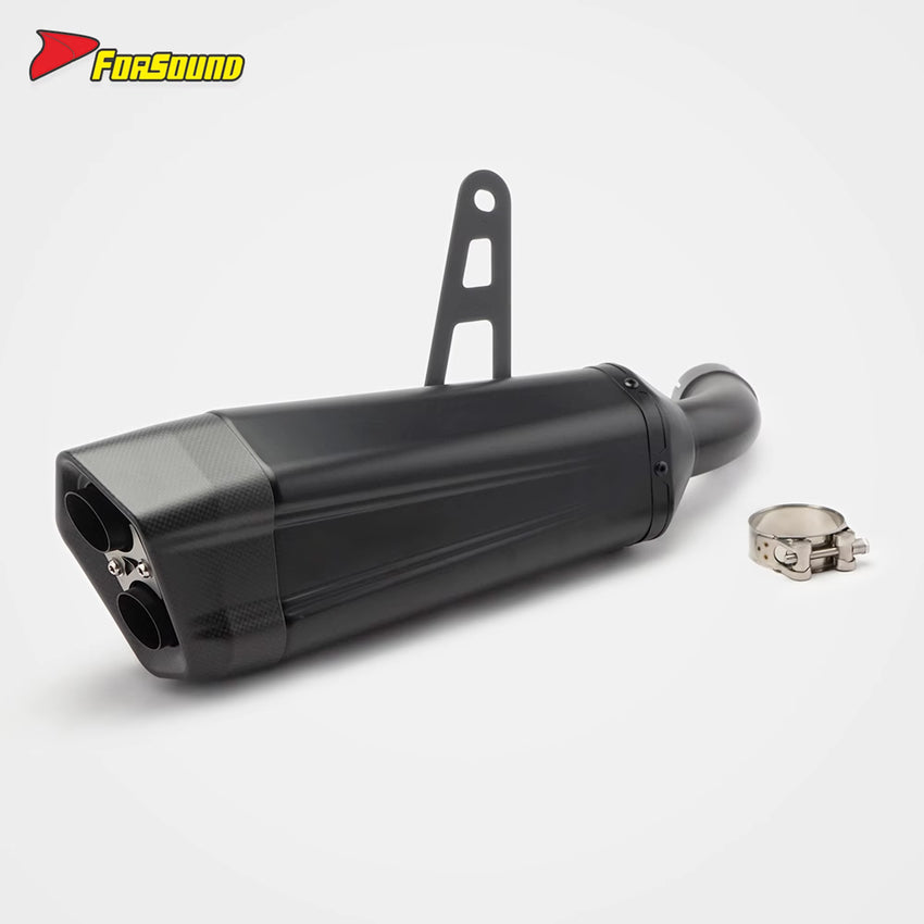For KAWASAKI Ninja1000Sx Fit 2019-2025 51Mm Black Spray Paint Stainless Steel Motorcycle Mid-Tail Integrated Exhaust Pipe OEM