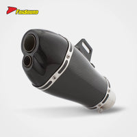 New FORSOUND 675SR Carbon Fiber Stainless Steel Double-Hole Full Exhaust System Deep Triple-Cylinder Sound Sportbike Racing Fit