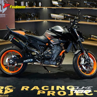 New Forsound/Sound Dual-Ear Mid-Tail Exhaust Pipe for DUKE 790/890 Carbon Fiber Black