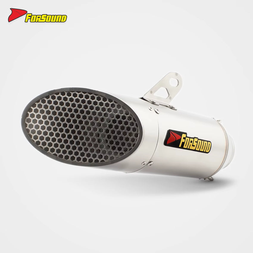 Stainless Steel 51Mm Honeycomb End Can Exhaust Pipe Universal Motorcycle Pipe