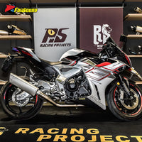 For ZONTES 703RR Full Side-Exit Motorcycle Exhaust System Street Dual Sport Bike Sound Tuning AK R1 Model Escape Zontes 703Rr