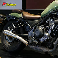 Exquisite Heat Resistant Modified Motorcycle Custom Parts Silvery White Mid-Tail Integrated Exhaust Pipe for HONDA CM500 2025