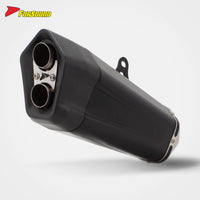 New Condition Universal Black Spray Paint Stainless Steel 51Mm Caliber Motorcycle Exhaust Muffler Fit MT03 450SR MT09 Z400 CB400