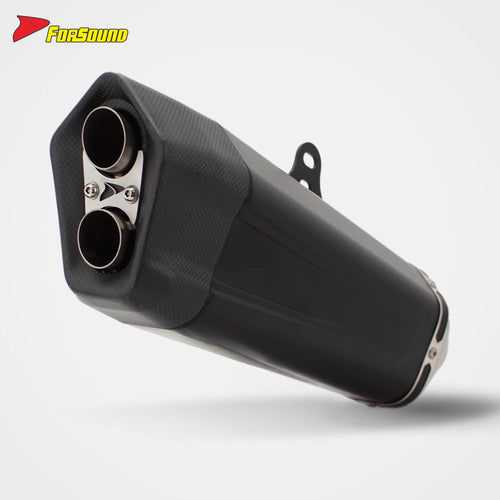 New Condition Universal Black Spray Paint Stainless Steel 51Mm Caliber Motorcycle Exhaust Muffler Fit MT03 450SR MT09 Z400 CB400