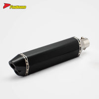 New Forsound RS Original Modified Stainless Steel Muffler Exhaust Pipe Replacement Universal Black Lengthened Hexagonal Double