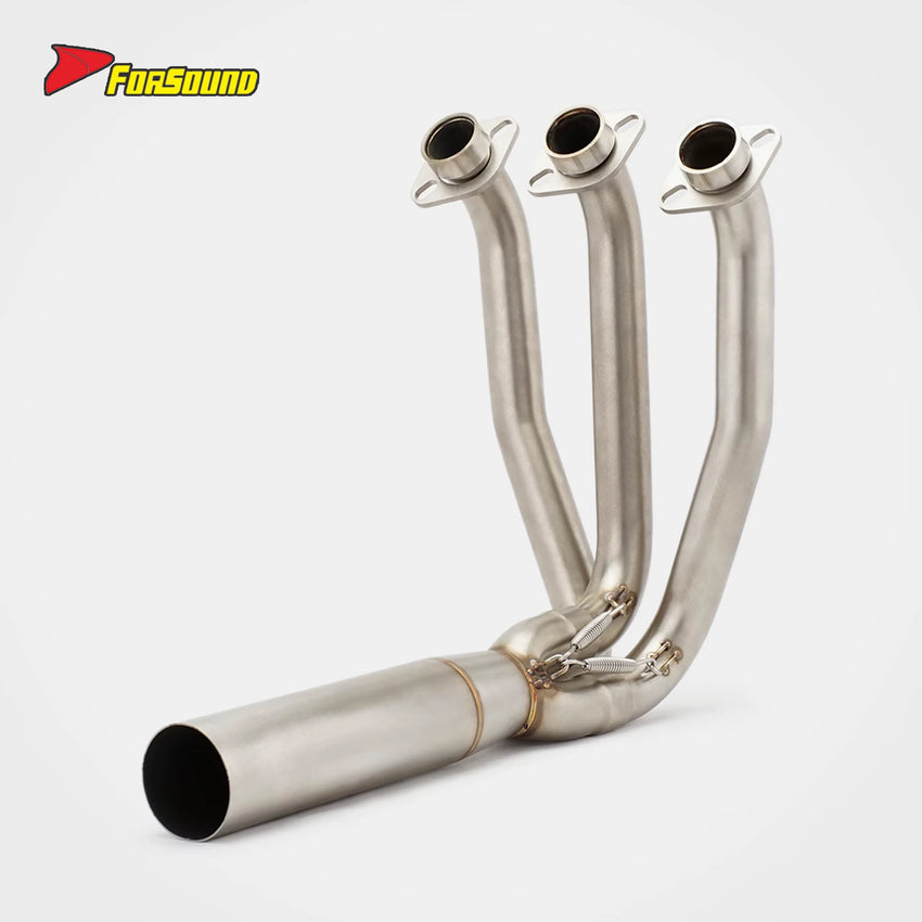 New FORSOUND 675SR Carbon Fiber Stainless Steel Full Exhaust System LV Style Matte Texture High-Temp Resistant Sportbike Racing