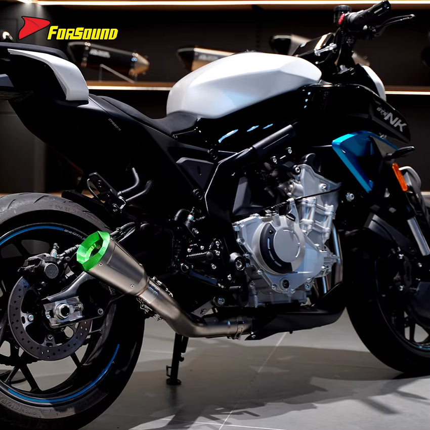 Motorcycle for 675Nk Stainless Steel Exhaust AR Green Tip Elliptical Conical Full System Urban Riding 2023-2026 Model