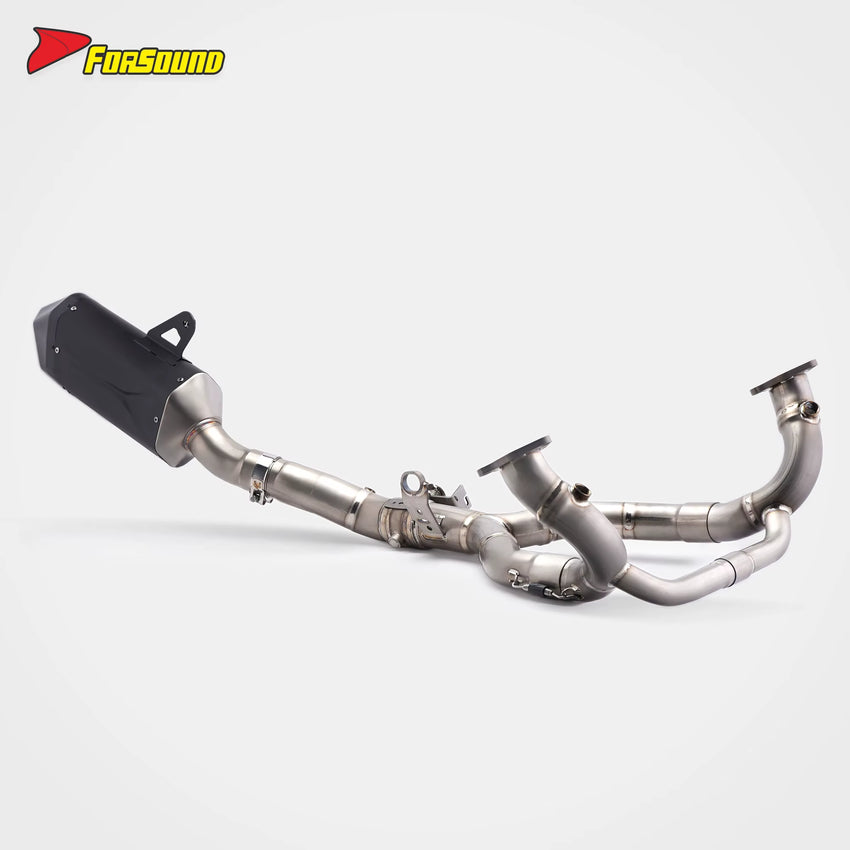 R1300GS for Forsound New Carbon Fiber Cable-Controlled Valve Front-Mid Section Black Aurora Slip-On Full Exhaust System For