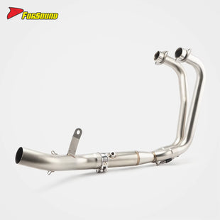Yamaha R3 Dual Sport Motorcycle Exhaust Side Exit Carbon Fiber Stainless Steel Front-Mid Section Exhaust Pipe Compatible Rear