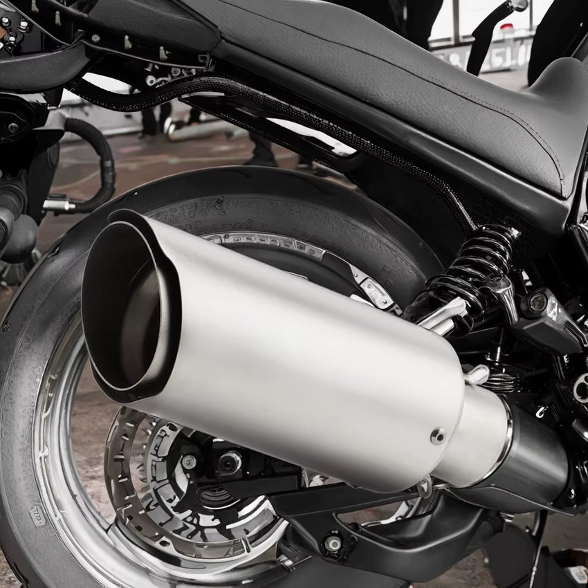Stainless Steel 51Mm Car Mouth Young Lion End Can Exhaust Pipe Universal Motorcycle Pipe