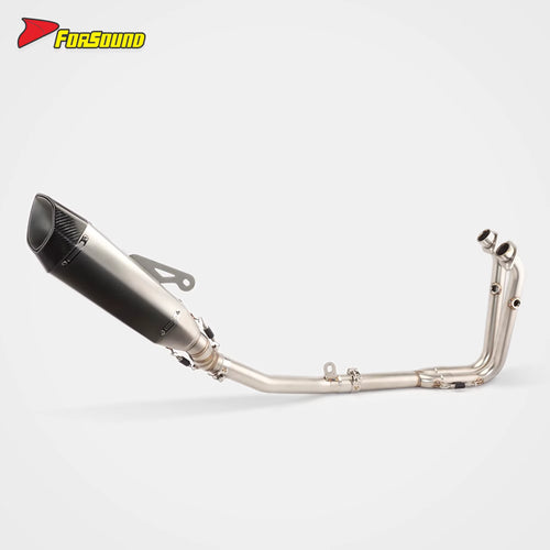For 450SR Silver Stainless Steel Carbon Fiber Tip TSS Full System Exhaust 2022-2025 Motorcycle Replacement Supersport Riding