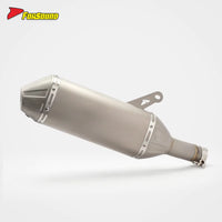 For CFMOTO 450Mt Fit 2023-2025 Mid-Tail Integrated Exhaust Pipe Slip-On Muffler Adventure Touring SS&TI Cfmoto 450Mt Exhaust