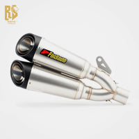 RS Original Universal Modified Exhaust Pipe for Motorcycles Roasted Blue Black Body Frosted Stainless Steel SC Gemini Tail New