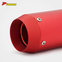 Stainless Steel Carbon Fiber 51Mm Mini GP End Can Full Red Exhaust Pipe Universal Motorcycle Pipe
