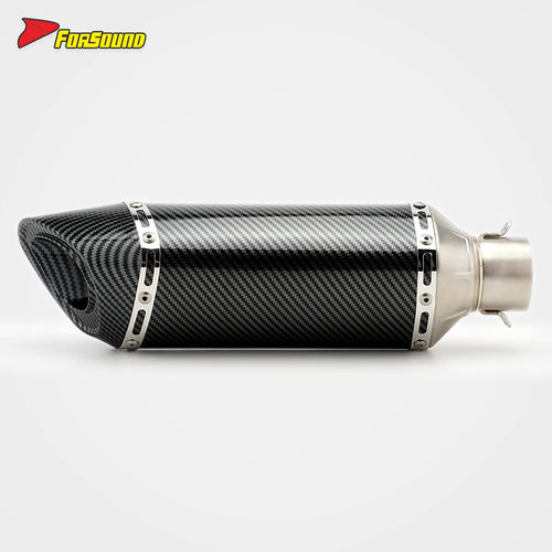 RS Original 51Mm Universal Modified Motorcycle Exhaust Pipe Muffler for Ninja250 Carbon Fiber Material Stainless Steel