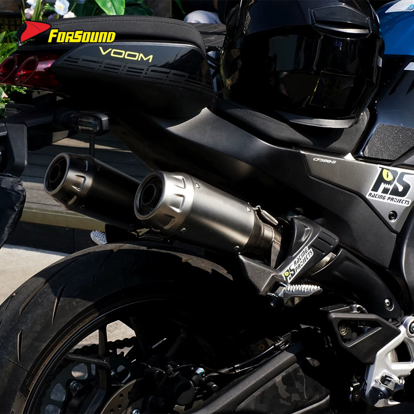FORSOUND for 500SR VOOM Stainless Steel Dual-Outlet Short Arrow Full System Exhaust High-Rev Output Optimization Mellow