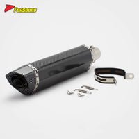 RS Original Modified Universal Stainless Steel Exhaust Pipe Water Transfer Printing Lengthened 51Mm Hexagonal Hole Tail Section
