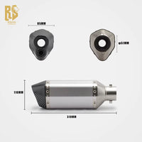 RS Locomotive 51Mm Universal Exhaust Pipe Short Hexagonal Double Hole Tail Section for GSX250 Z900 NK450 R3-New Condition
