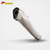 Universal 51Mm Diameter Matte Stainless Steel Finish Slip-On Exhaust Torch-Style Power Output Boost Fits Street Bikes