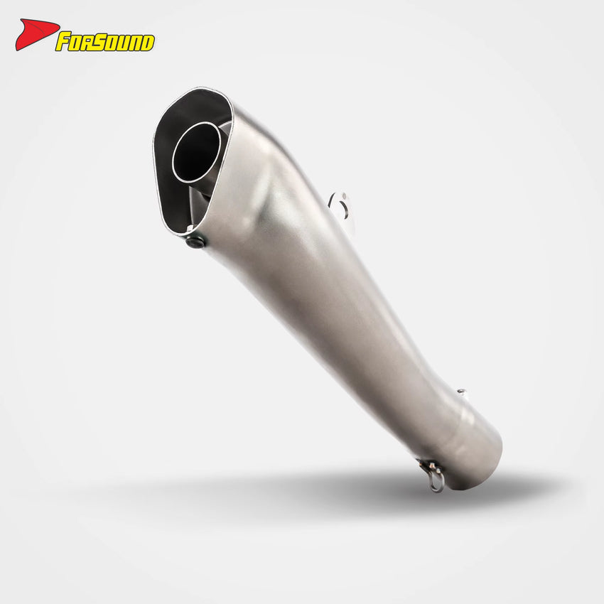 Universal 51Mm Diameter Matte Stainless Steel Finish Slip-On Exhaust Torch-Style Power Output Boost Fits Street Bikes
