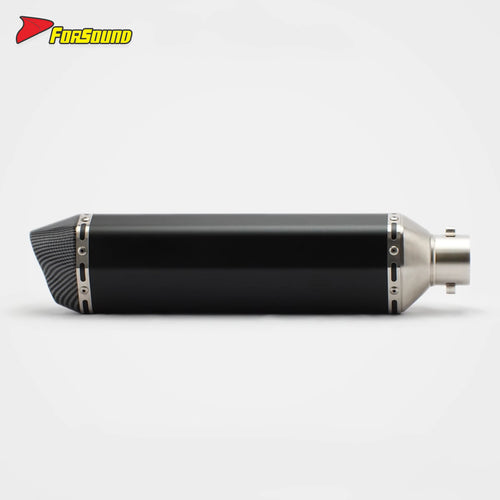 New Forsound RS Original Modified Stainless Steel Muffler Exhaust Pipe Replacement Universal Black Lengthened Hexagonal Double