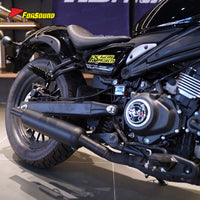 For Clc450 Black Stainless Steel Torpedo-Style Muffler Section Retro Cruiser Exhaust Deep Mellow Note Fit 2023-2026 Model