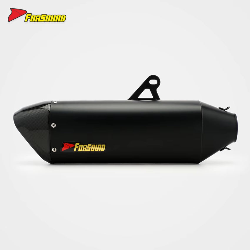 Stainless Steel Carbon Fiber 60Mm Puppy End Can Exhaust Pipe Universal Motorcycle Pipe