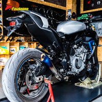 FORSOUND 675SR New Torch-Style Stainless Steel Exhaust Pipe with Blue Burnt Titanium Alloy Front & Middle Section