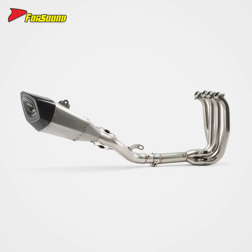 New Condition Matte Texture Stainless Steel Motorcycle Full System Exhaust Pipe for KAWASAKI ZX-6R ZX-4R Supersport Motorcycle