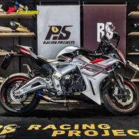 For ZONTES 703RR Mid-Tail Straight-Through Down-Exit Exhaust Oblique Barrel Supersport Racing Aggressive Sound Zontes 703Rr Tail